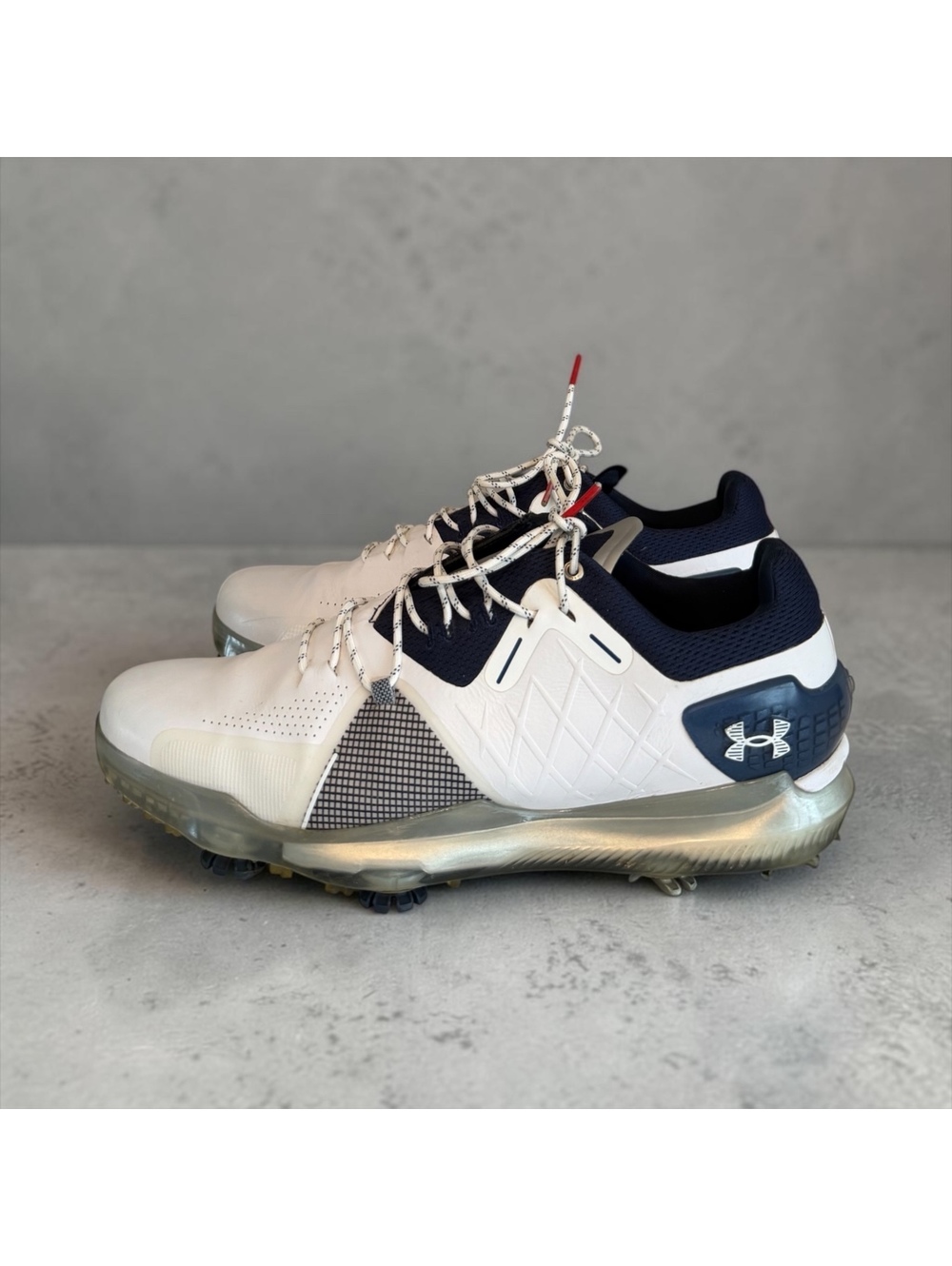 Under Armour Spieth 4 GTX Golf Shoes Men’s 9.5 White Navy Waterproof Spiked